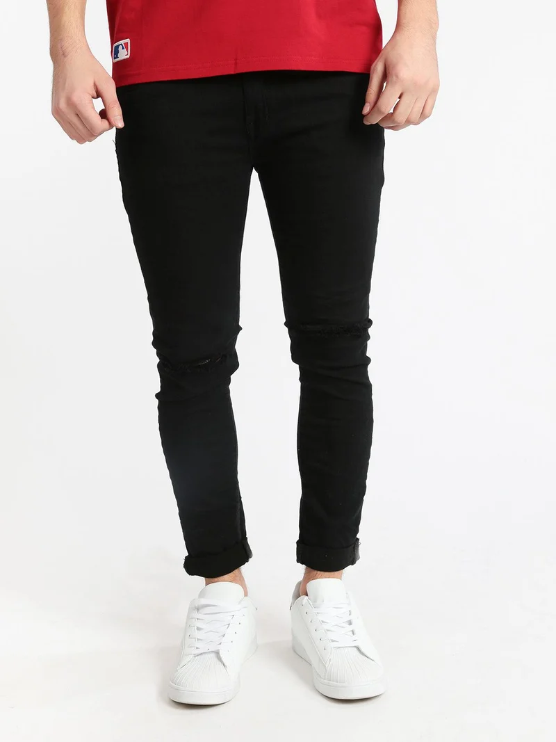 Pantaloni strappati - nero