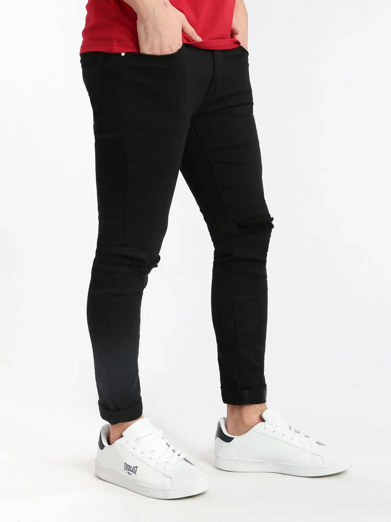 Pantaloni strappati - nero