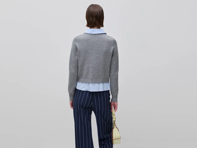 Pullover mit Hemdkragen