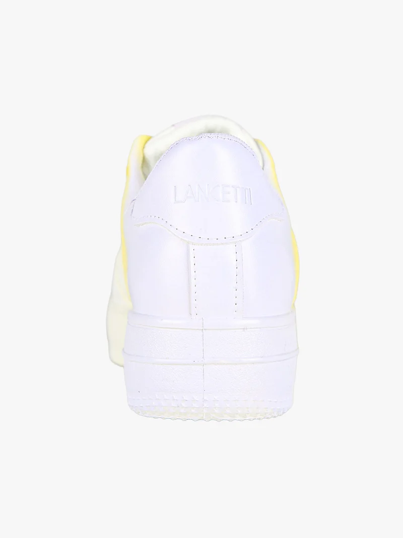 Sneakers donna muticolor con platform - bianco