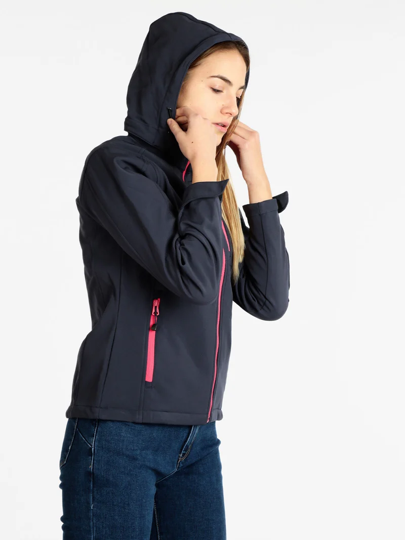Giacca sportiva da donna con cappuccio - blu scuro