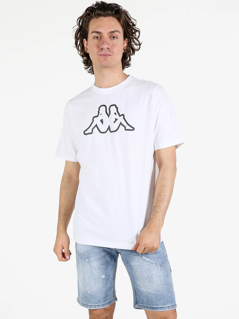 T-shirt da uomo in cotone con logo - bianco