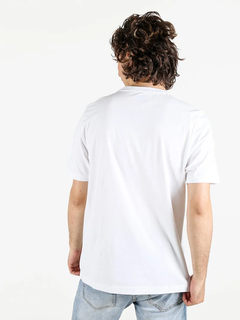 T-shirt da uomo in cotone con logo - bianco