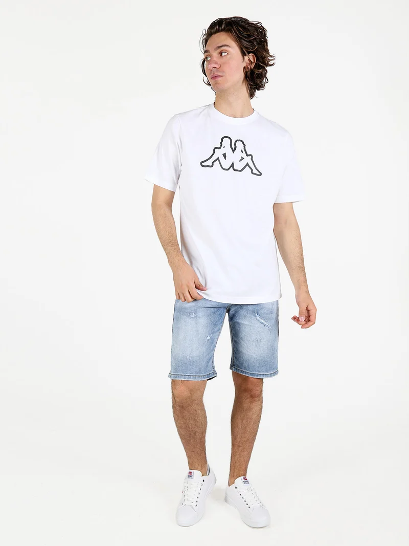 T-shirt da uomo in cotone con logo - bianco