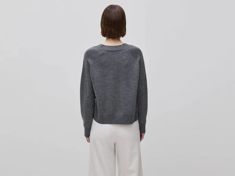Strickpullover mit V-Ausschnitt