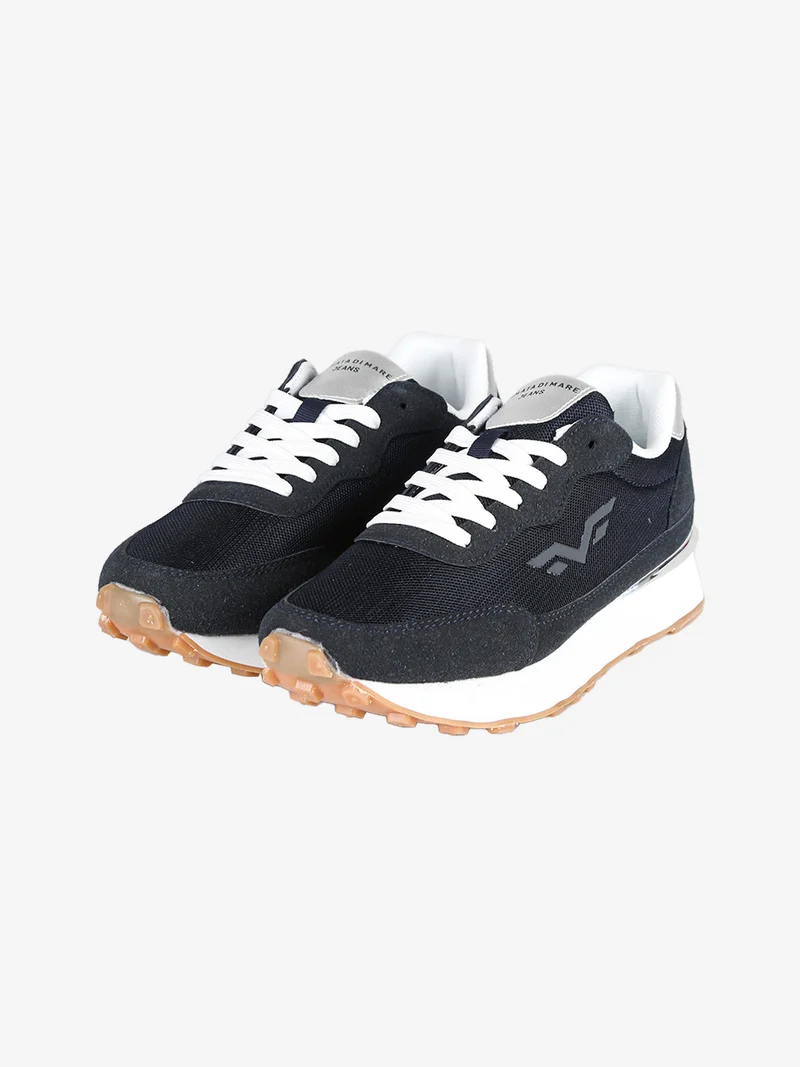 Sneakers donna con platform - blu scuro