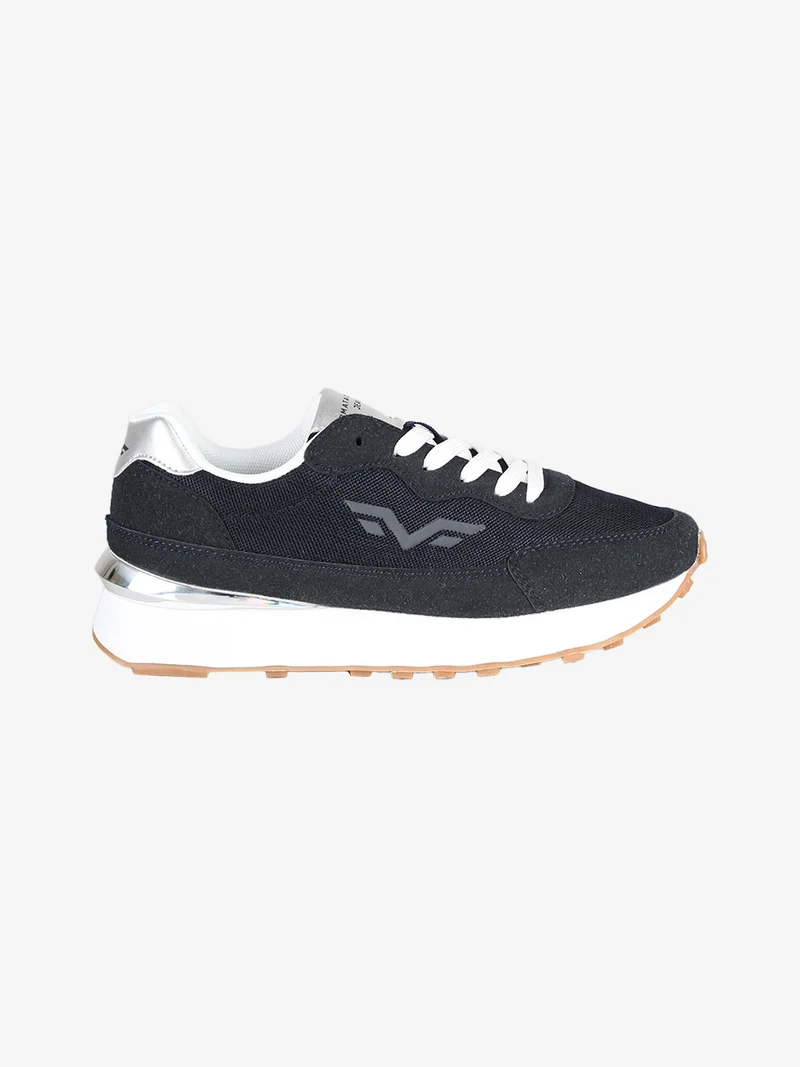 Sneakers donna con platform - blu scuro