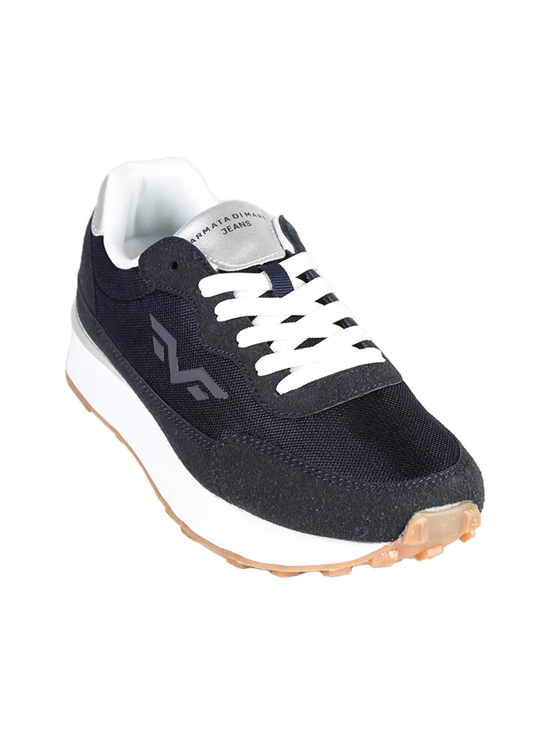 Sneakers donna con platform - blu scuro