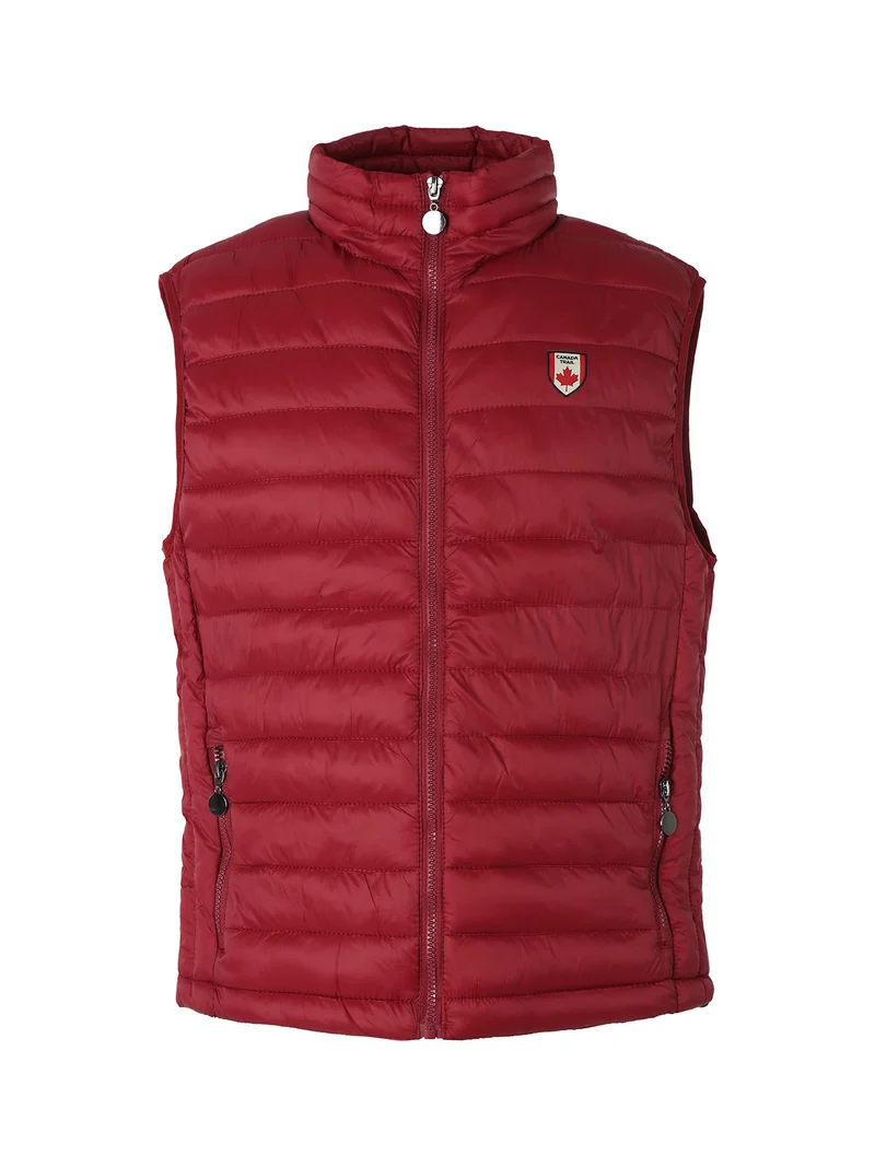 Smanicato imbottito da uomo con zip - bordeaux