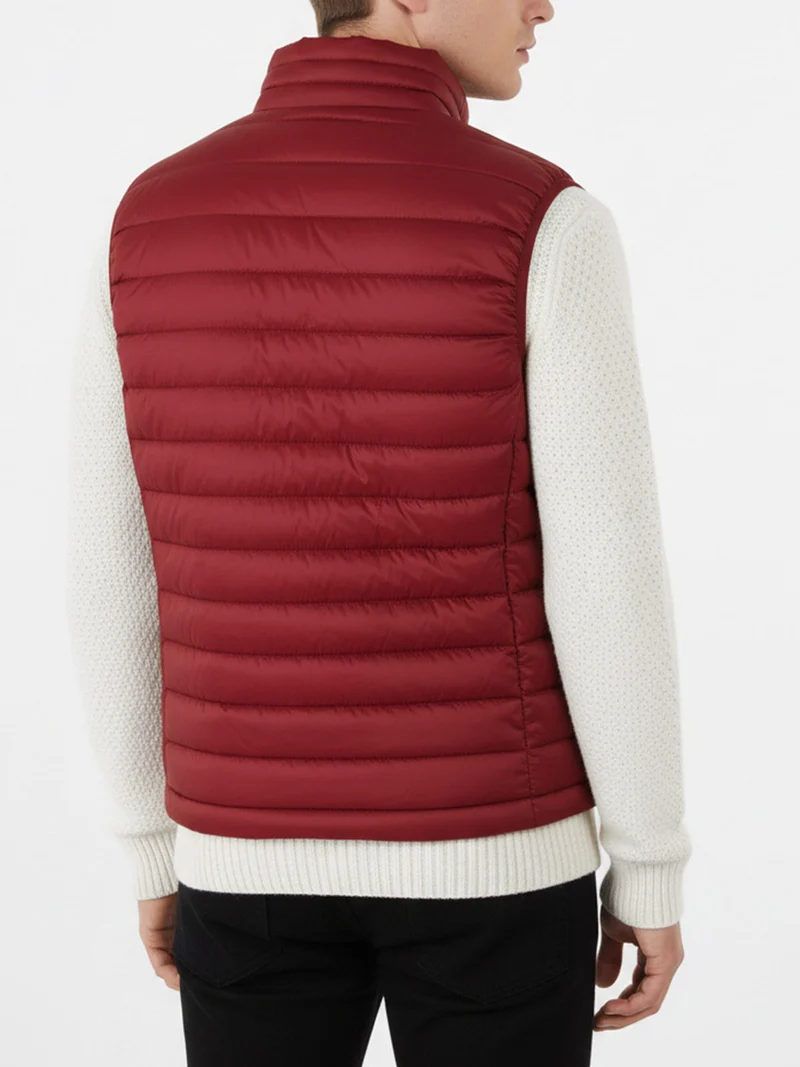 Smanicato imbottito da uomo con zip - bordeaux