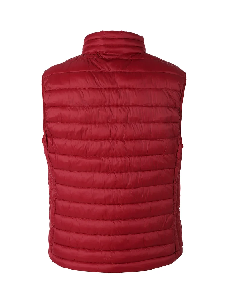 Smanicato imbottito da uomo con zip - bordeaux