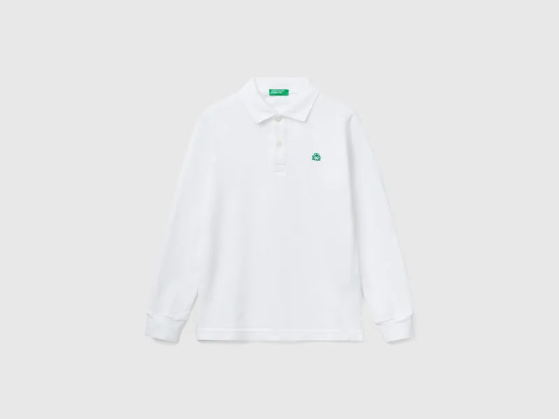 Langärmliges Poloshirt aus Baumwolle