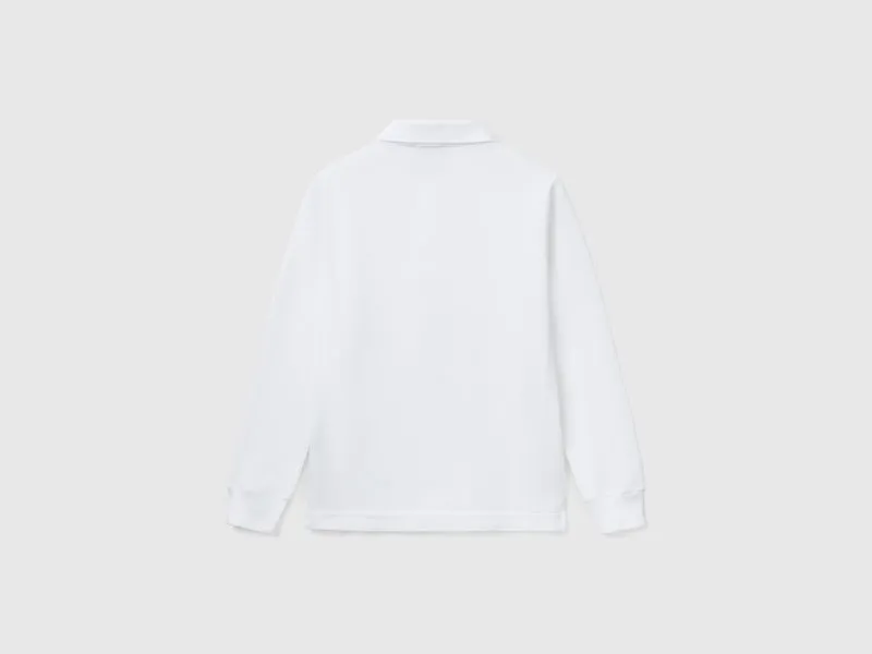 Langärmliges Poloshirt aus Baumwolle