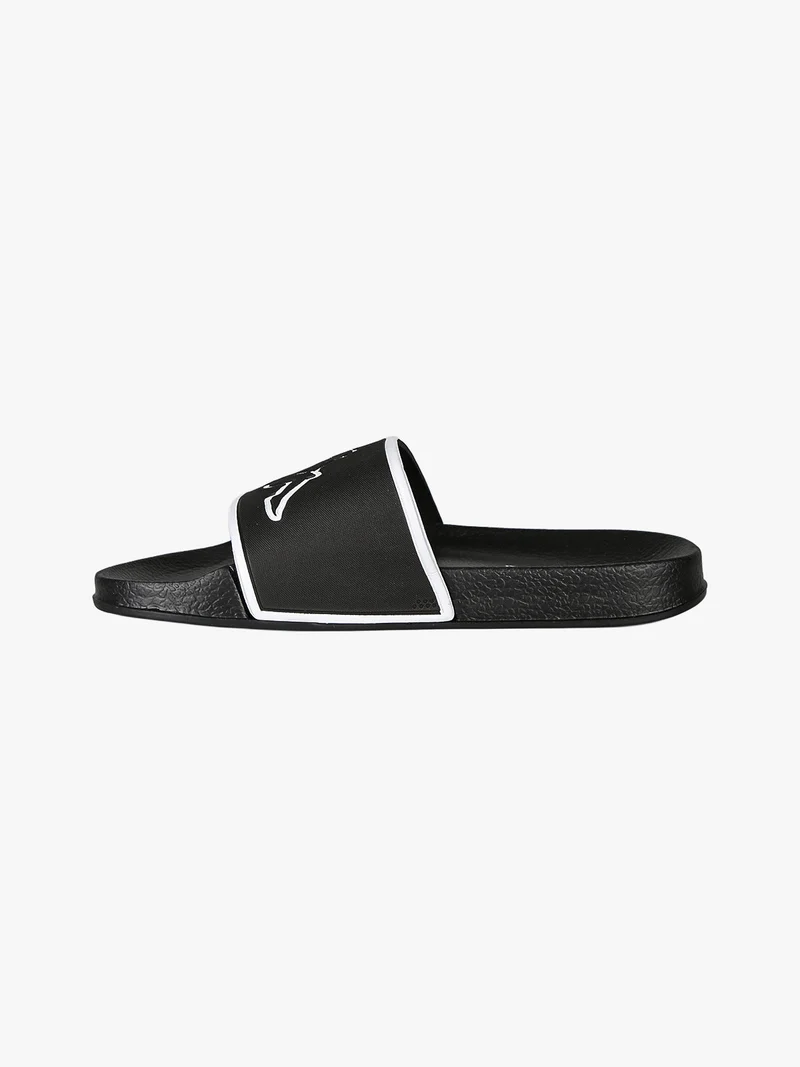 LOGO FLIP Ciabatte da ragazzi a fascia con logo - nero