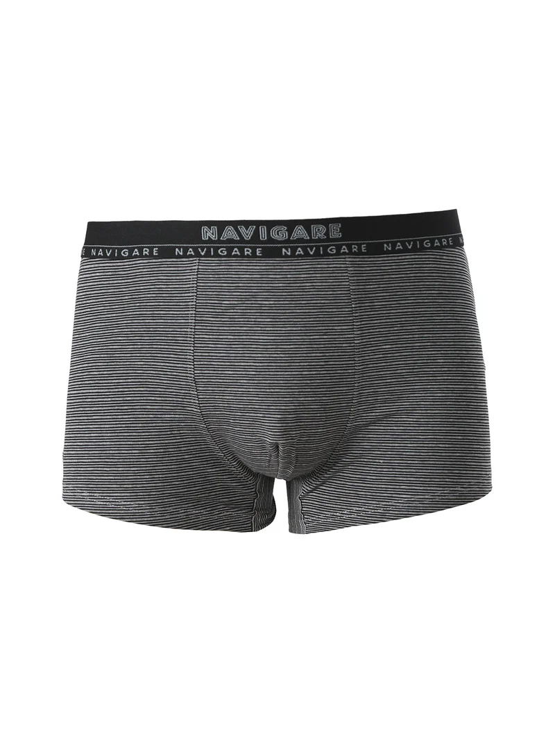Boxer uomo rigato in cotone - nero