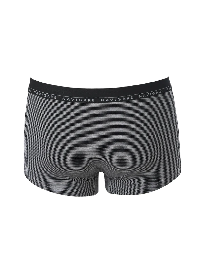 Boxer uomo rigato in cotone - nero
