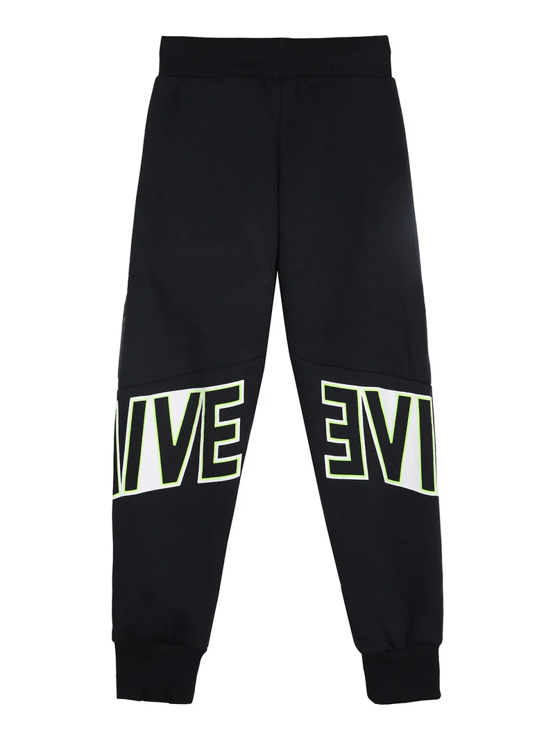 Pantaloni tuta da bambino con interno felpato - blu scuro
