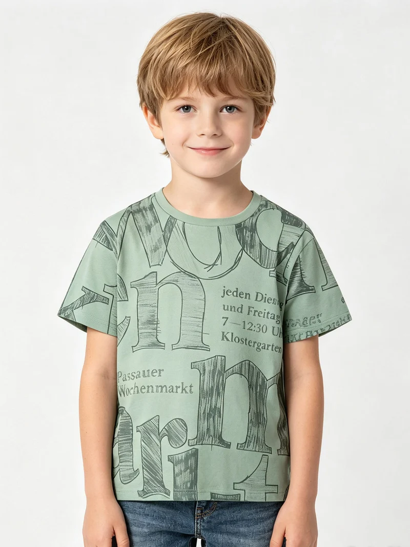 T-shirt da bambino con stampe - acqua marina