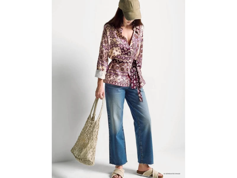 Cropped-Jeans aus Baumwolle
