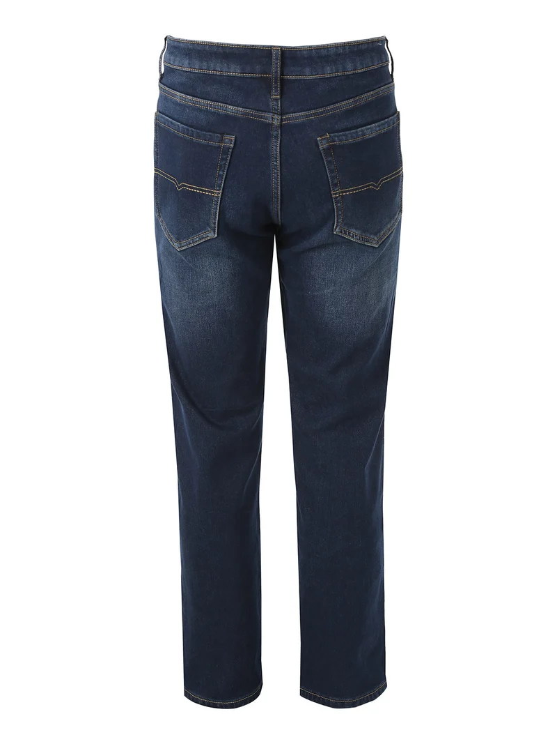 Jeans da uomo a vita bassa con interno felpato - jeans