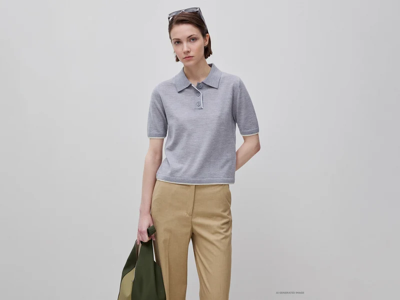 Poloshirt aus 100 % Merinowolle