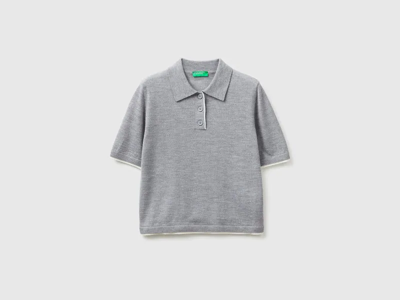 Poloshirt aus 100 % Merinowolle