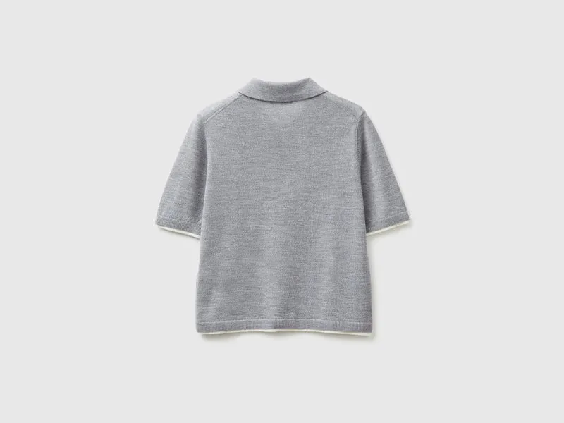 Poloshirt aus 100 % Merinowolle