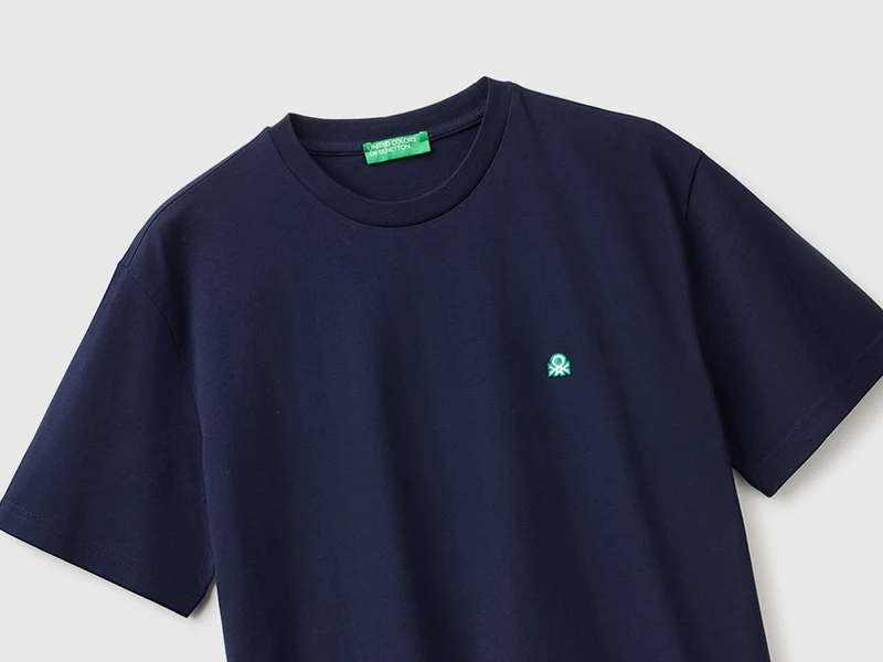 Basic-T-Shirt aus Baumwolle