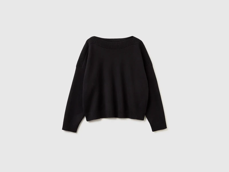 Kastenförmiger Jacquard-Pullover