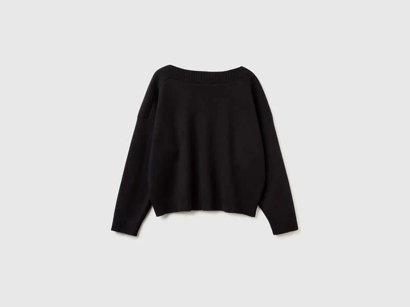 Kastenförmiger Jacquard-Pullover