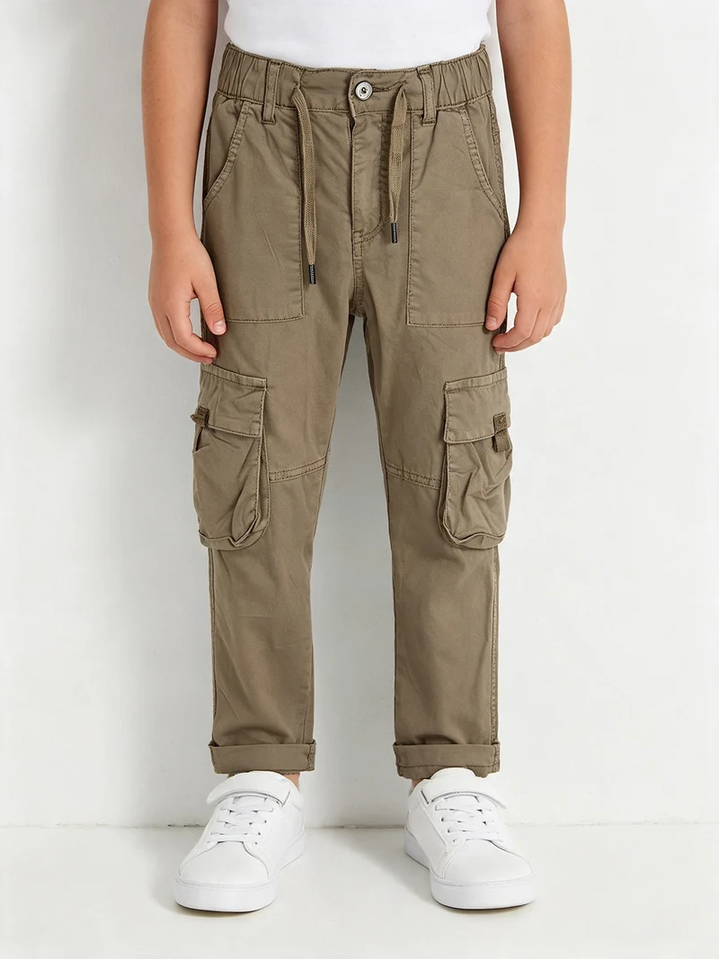 Pantaloni cargo da bambino in cotone - militare
