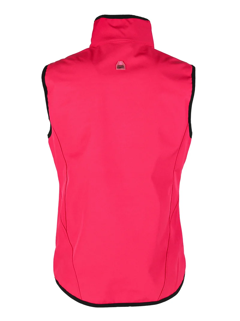 Gilet donna impermeabile con zip - fragola