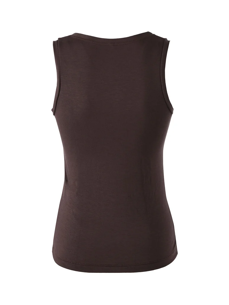 Canotta intima donna spalla larga - moro