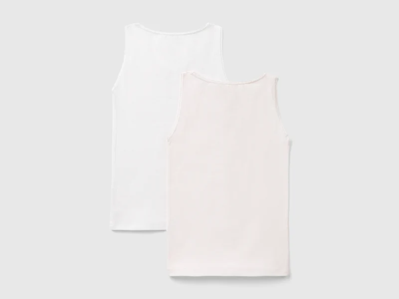 Zwei Tanktops aus Stretch-Baumwolle