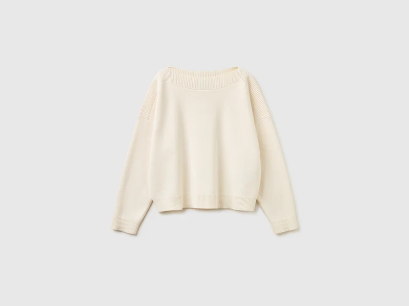 Kastenförmiger Jacquard-Pullover