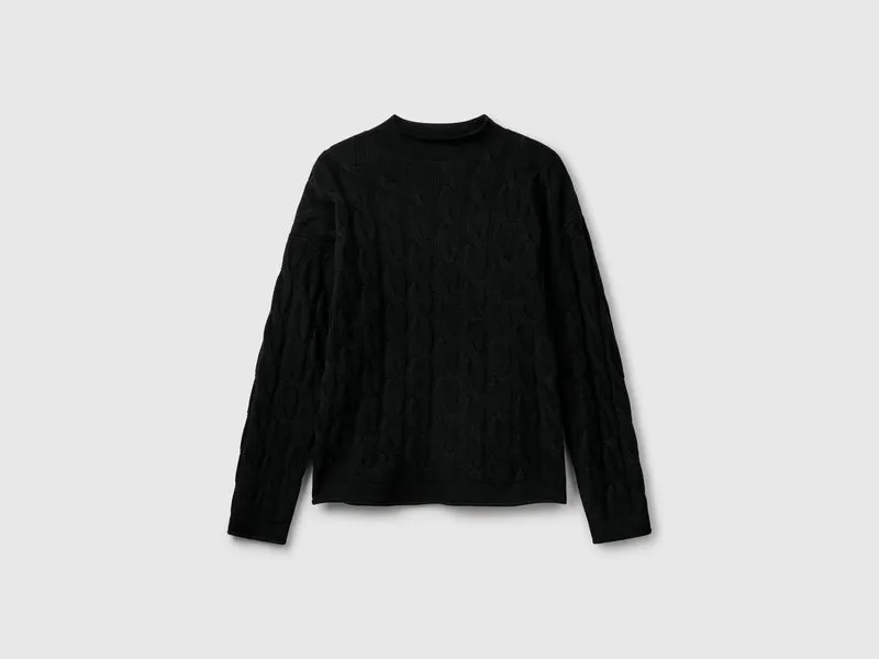 Zopfmusterpullover aus Kaschmirmischung