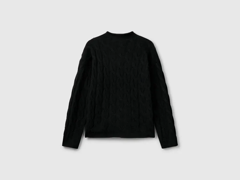 Zopfmusterpullover aus Kaschmirmischung