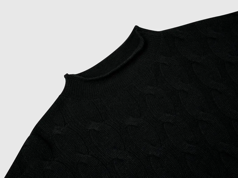 Zopfmusterpullover aus Kaschmirmischung