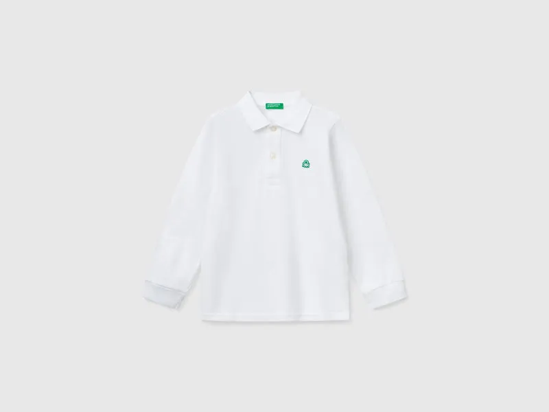 Langärmliges Poloshirt aus Baumwolle