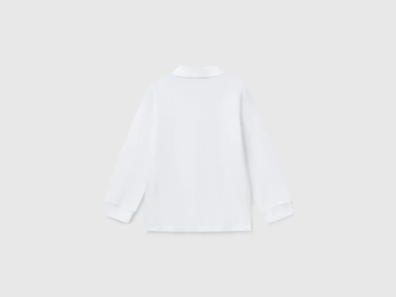 Langärmliges Poloshirt aus Baumwolle