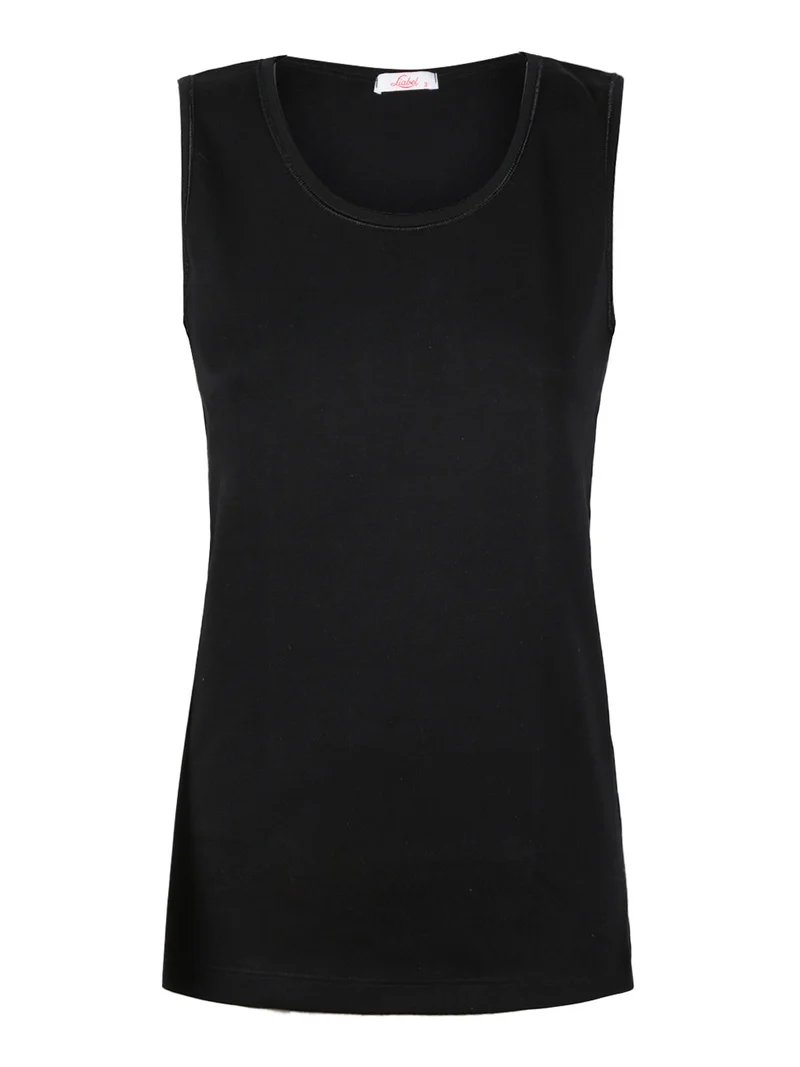 Canotta intima termica da donna spalla larga - nero