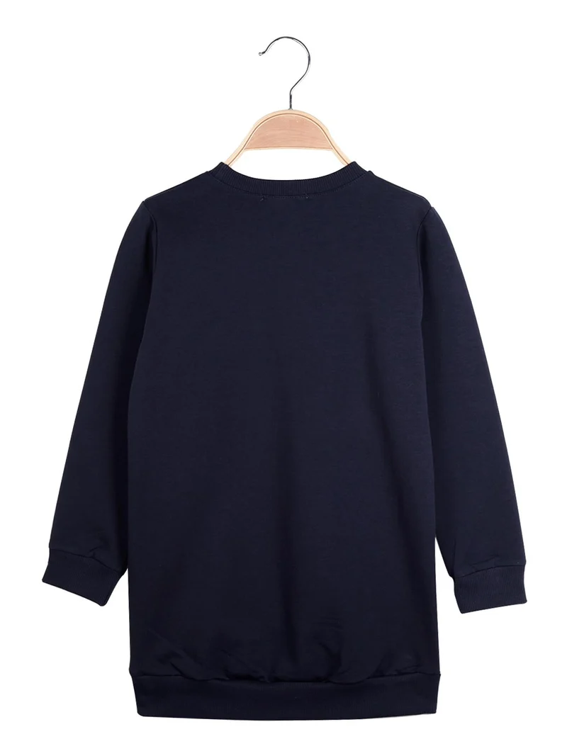 Maxi felpa con stampa scritte - blu