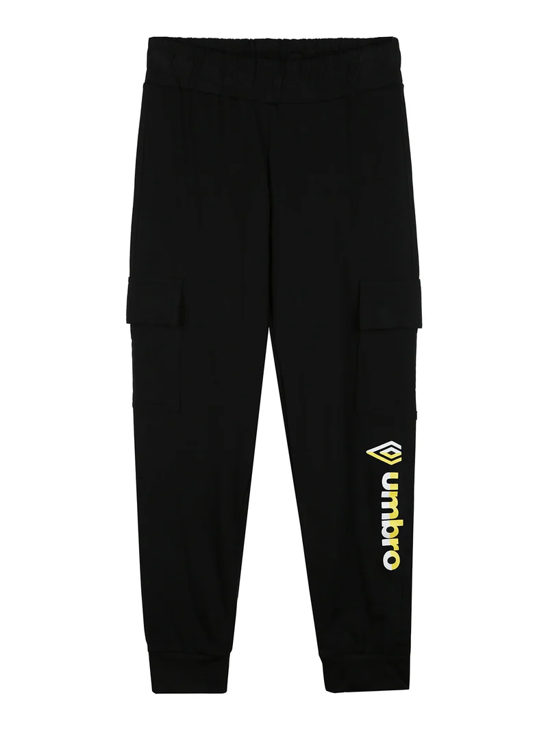 Completo tuta 2 pezzi da ragazzo full zip con pantaloni cargo - nero