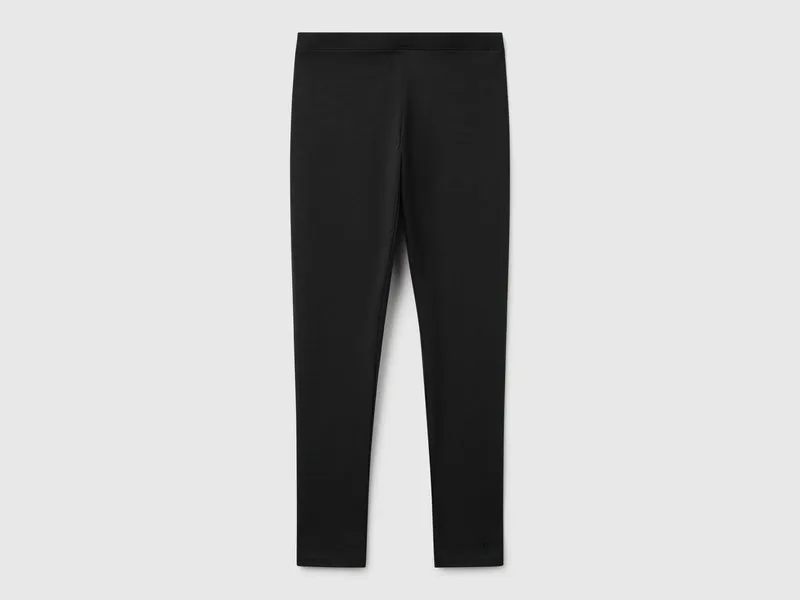 Leggings aus elastischer Baumwolle mit Logo