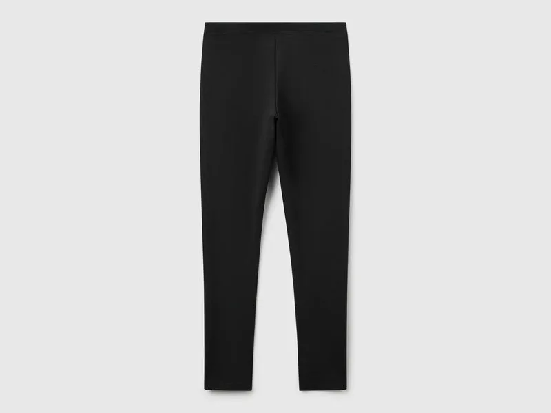 Leggings aus elastischer Baumwolle mit Logo