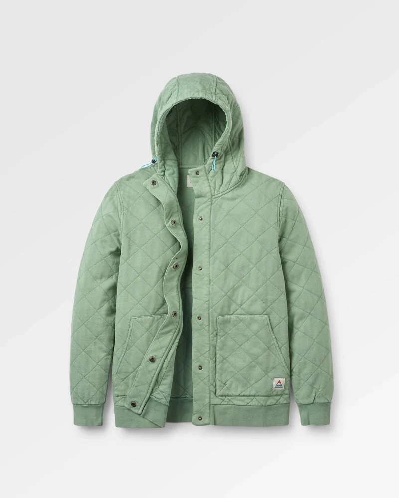 Clementine Recycled Quilted Popper Up Hoodie