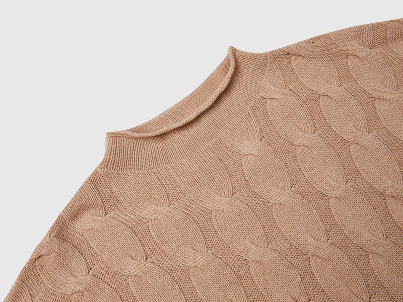 Zopfmusterpullover aus Kaschmirmischung