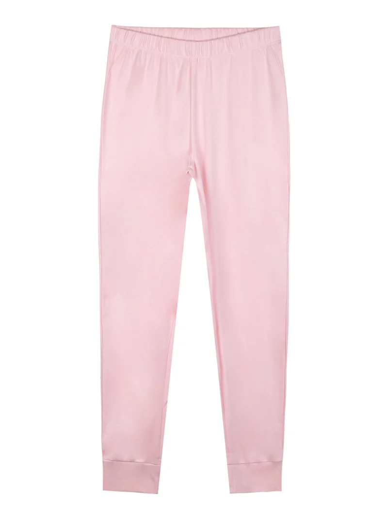 MINNIE Pigiama lungo in caldo cotone da bambina - rosa