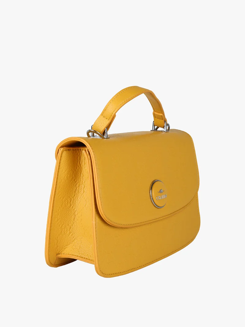 Borsa a mano da donna con tracolla - giallo