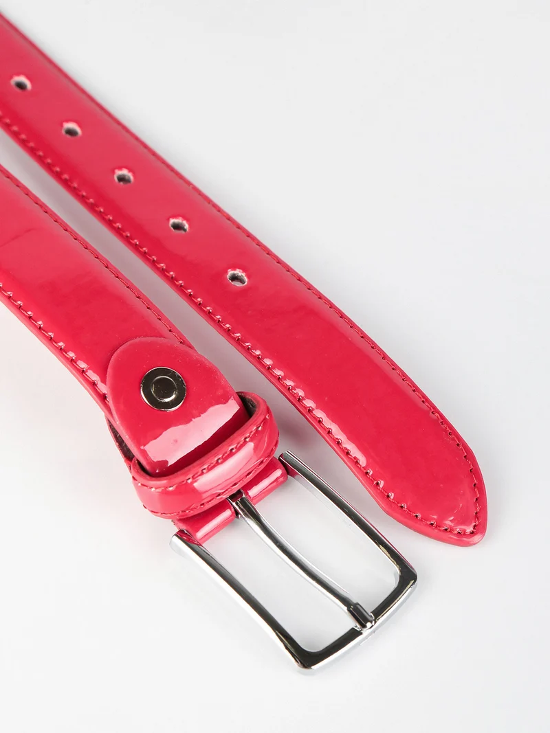 Cintura in vernice da donna - rosso